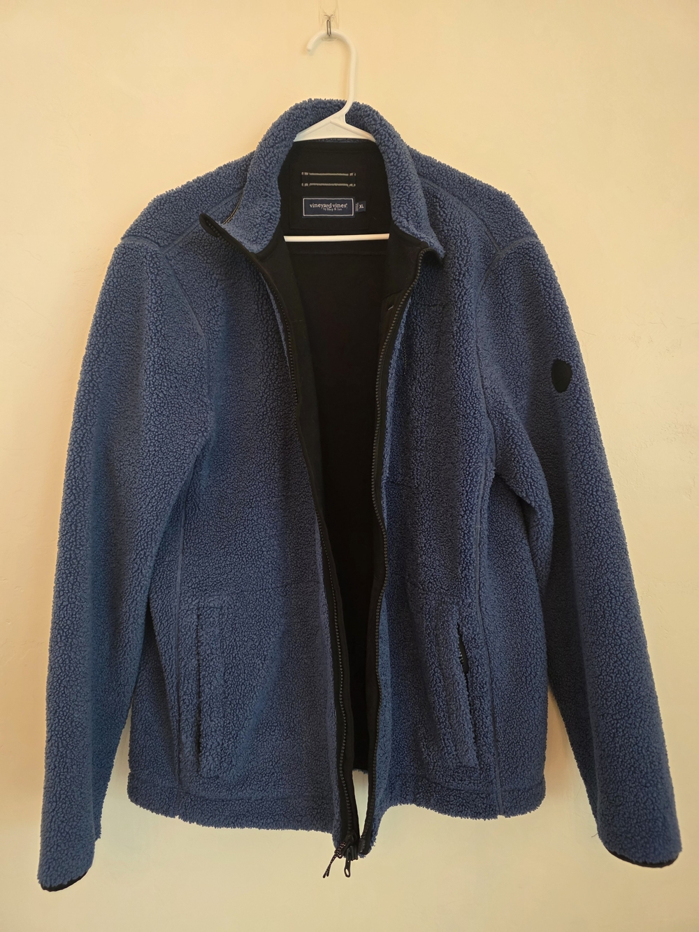 Vineyard Vines Men’s Navy Sherpa Zip-Up Jacket